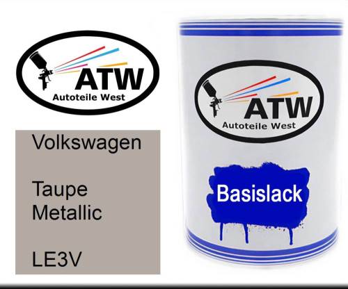 Volkswagen, Taupe Metallic, LE3V: 500ml Lackdose, von ATW Autoteile West.